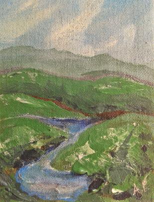 Landscape Painting Emerald Hills