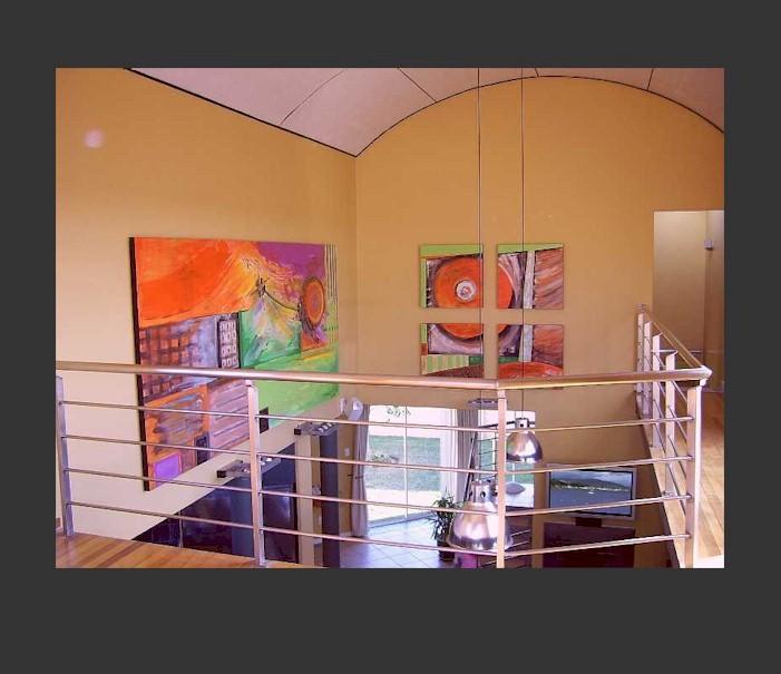abstract paintings in clients home