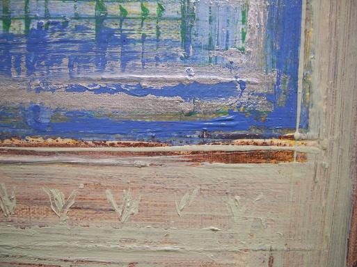 Close-up view of painting.