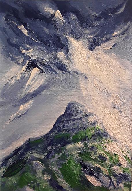 rain cloud painting on canvas 